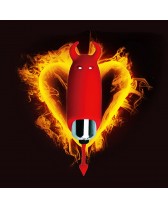 Mini vibrador - Red Devil-Themed Single- Speed Silicone Bullet Vibrator