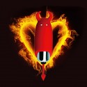 Mini vibrador - Red Devil-Themed Single- Speed Silicone Bullet Vibrator