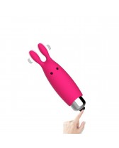 Mini vibrador - Magenta Bunny-Themed Single- Speed Silicone Bullet Vibrator