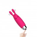 Mini vibrador - Magenta Bunny-Themed Single- Speed Silicone Bullet Vibrator