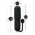 Mini vibrador o balita con tira de agarre recargable Black 10-Speed Vibrating Bullet