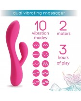 Vibrador rabbit recargable 10-Mode Silicone Rabbit Vibrator Magnetic USB Charging