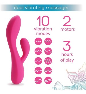 Vibrador rabbit recargable 10-Mode Silicone Rabbit Vibrator Magnetic USB Charging
