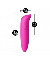 Mini Vibrador Delfín Magenta Dolphin-Shaped Single-Speed Battery-Operated