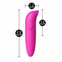 Mini Vibrador Delfín Magenta Dolphin-Shaped Single-Speed Battery-Operated