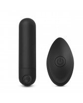 Mini Vibrador balita a control remoto Black - 10 Speeds Rechargeable Vibrating Bullet