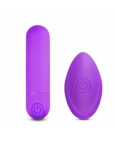 Mini Vibrador balita a control remoto Purple - 10 Speeds Rechargeable Vibrating Bullet