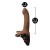 Dildo hueco tipo funda con arnés - Brown Color Silicone Hollow Strap On Dildo