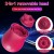 Vibrador rosa con succión para clítoris - 10-Speed Rechargeable Silicone Rose