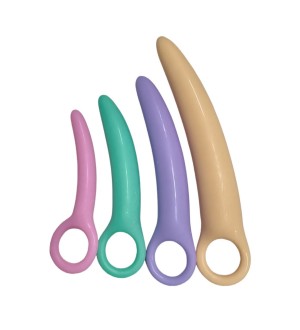 Set de dilatadores vaginales 4-piezas with Finger Loops  Progressive Pelvic Floor Therapy Tools