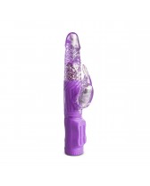 Vibrador rabbit con perlas a baterías - Purple Color Basic Rabbit Vibrator