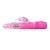 Vibrador rabbit con perlas a baterías- Pink Color Basic Rabbit Vibrator