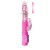 Vibrador rabbit telescópico con perlas a batería - Pink Color Thrusting Rabbit Pearls Vibrator