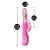 Vibrador rabbit telescópico con perlas a batería - Pink Color Thrusting Rabbit Pearls Vibrator