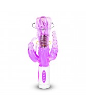 Vibrador rabbit triple con perlas con perlas - Purple Color Vibrator with Vibrating Beads