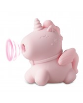 Mini vibrador de Unicornio con succión y calefacción - 10-Speed Silicone, Waterproof, USB Rechargeable