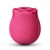 Vibrador rosa con succión - 10-Speed, Red Color Silicone, Waterproof, USB Rechargeable