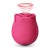 Vibrador rosa con succión - 10-Speed, Red Color Silicone, Waterproof, USB Rechargeable