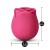 Vibrador rosa con succión - 10-Speed, Red Color Silicone, Waterproof, USB Rechargeable