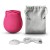 Vibrador rosa con succión - 10-Speed, Red Color Silicone, Waterproof, USB Rechargeable