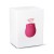 Vibrador rosa con succión - 10-Speed, Red Color Silicone, Waterproof, USB Rechargeable