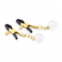 Pinzas de pezones de metal con perlas Clear Metal and Glass Nipple Clamps