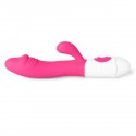 Vibrador de punto G de pene de silicona (motores duales)
