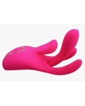 Vibrador rabbit con dedo estimulador de punto G - 10 Mode Rechargeable Finger-Motion Silicone Vibrator