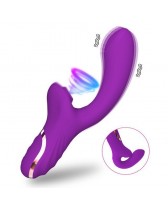 Vibrador dual Rabbit con succión para clítoris recargable