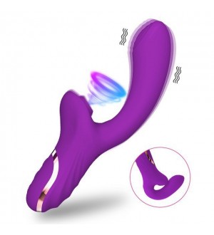 Vibrador dual Rabbit con succión para clítoris recargable