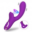 Vibrador dual Rabbit con succión para clítoris recargable