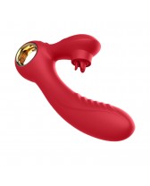Vibrador dual Rabbit con lenguita para el clítoris recargable