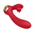 Vibrador dual Rabbit con lenguita para el clítoris recargable