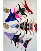 Tanga de tul con detalles de encaje - Laura tul bra