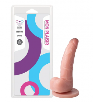 Dildo realista con testículos y ventosa de 14 x 3.5 cm