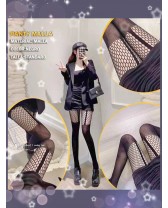 Medias panty enteras de malla y red Jail