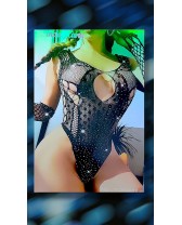 Body transparente de red con brillitos Spider Woman
