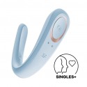 Vibrador para parejas que estimula clítoris y punto G Satisfyer Double classic Blue