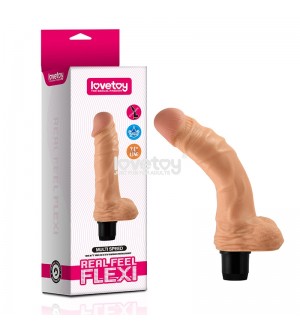 Vibrador de look realista Flexible con testículos