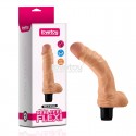 Vibrador de look realista Flexible con testículos