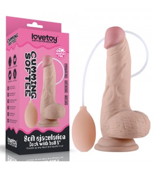 Dildo consolador que eyacula Soft Ejaculation Cock With Ball 8”