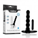 Anillo para pene y testiculos con tira anal vibradora Vibrating Rock Balled Double Prober
