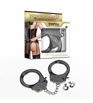 Esposas metálicas plateadas Fetish Pleasure Diamond Handcuffs