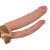 Funda de pene con dildo para doble penetración de 2"