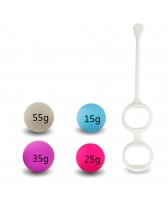 Kit de 4 bolas Kegel de silicona intercambiables con diferentes pesos