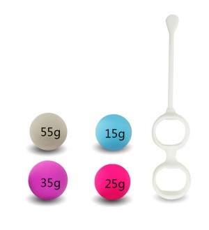 Kit de 4 bolas Kegel de silicona intercambiables con diferentes pesos