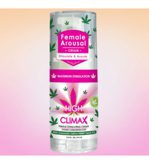 Crema de excitación femenina High Climax en base a semilla de cáñamo