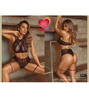 Conjunto de ropa interior sensual Preto