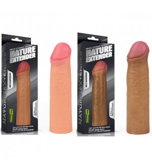 Funda de pene o extensor realista Revolutionary Silicone Nature Extender de 2”