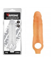 Funda de pene con anillo de testículos Mighty Sleeve With Ball Loop